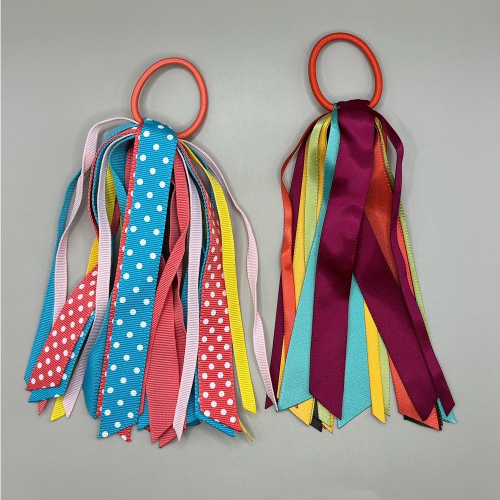 Vintage 2 Pc Gymboree Hair Accessory Lot Long Ribbon Elastics 2006-2010